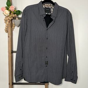 Denim and Flower Ricky Singh Long Sleeve Button Up Mens Shirt Size XL